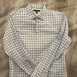 Banana Republic Light Blue Gingham Dress Shirt